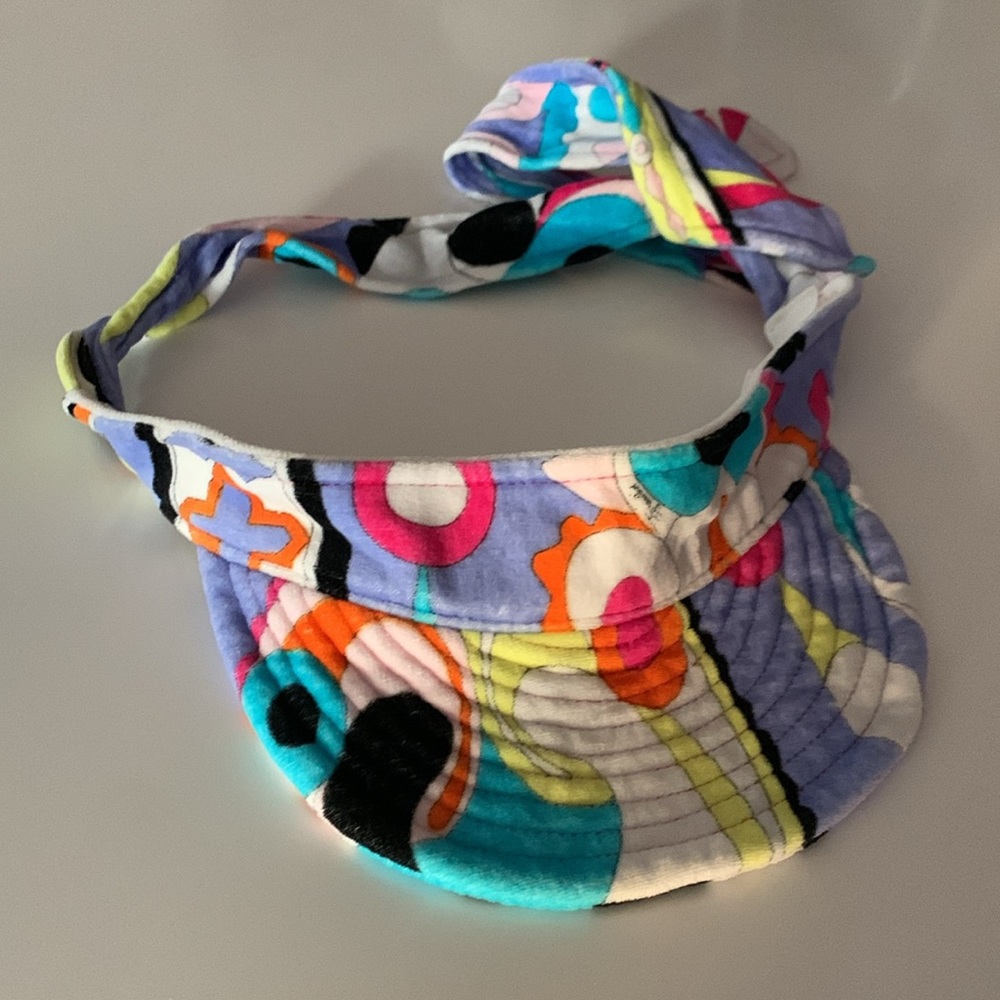 EMILIO PUCCI Rare Multicolor Velour Visor